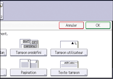 Illustration de l'écran du panneau de commande