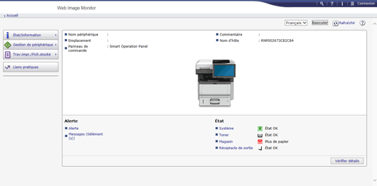 Illustration de la page du navigateur Web