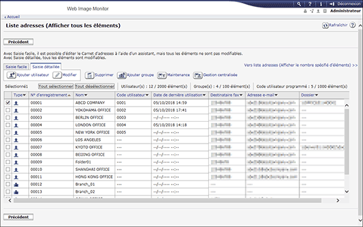 Illustration de la page du navigateur Web