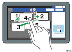 Illustration de la modification de la disposition des touches