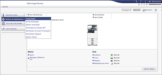 Illustration de la page du navigateur Web