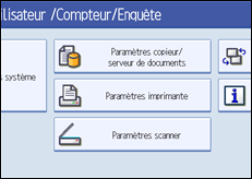 Illustration de l&apos;écran du panneau de commande.