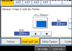 Illustration de l&apos;écran du panneau de commande.