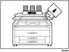 Illustration de l&apos;administration de l&apos;appareil / protection des documents