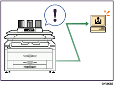 Illustration de la surveillance de l&apos;appareil via un ordinateur