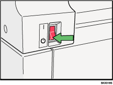 Illustration de l&apos;interrupteur principal d&apos;alimentation.