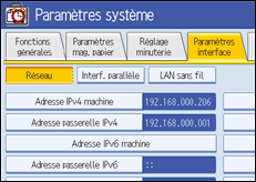 Illustration de l&apos;écran du panneau de commande