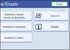 Illustration de l&apos;écran du panneau de commande