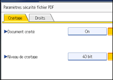 Illustration de l&apos;écran du panneau de commande