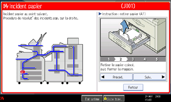 Illustration de l&apos;écran du panneau de commande