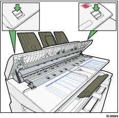 Illustration de l&apos;intérieur du capot du scanner