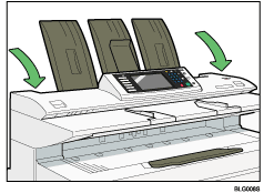 Illustration de l&apos;intérieur du capot du scanner avec légende numérotée