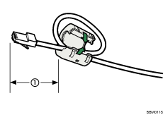 Illustration du câble Ethernet avec noyau en ferrite