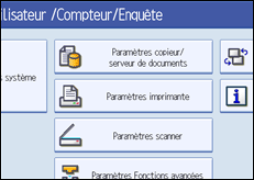 Illustration de l&apos;écran du panneau de commande