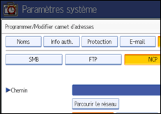 Illustration de l&apos;écran du panneau de commande