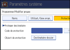 Illustration de l&apos;écran du panneau de commande