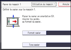 Illustration de l'écran du panneau de commande