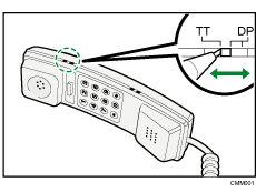 Illustration de la spécification du type de ligne du combiné